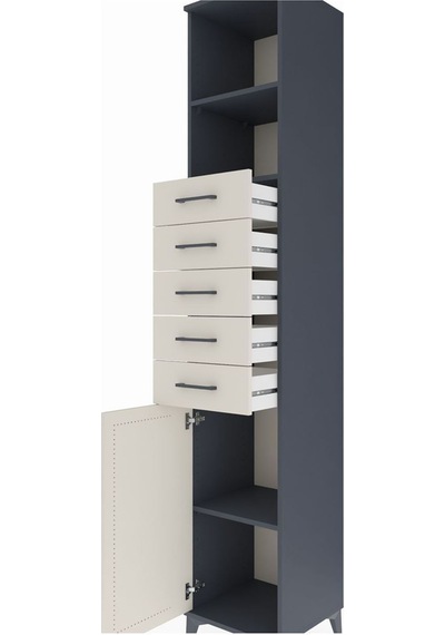 Hyperion Dolap 3 Raflı 5 Çekmeceli Tek Kapaklı 44x44x243 Antrasit-aytaşı Antrasit Hyperion Dolap 3 Raflı 5 Çekmeceli Tek Kapaklı 44x44x243 Antrasit-aytaşı Antrasit
