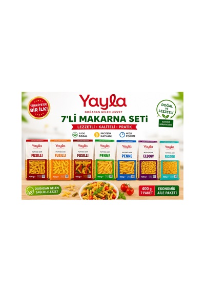 7 Li Karma Makarna Seti Ekonomik Aile Paketi 7 Farklı Lezzet Tek Kutuda - 893967985