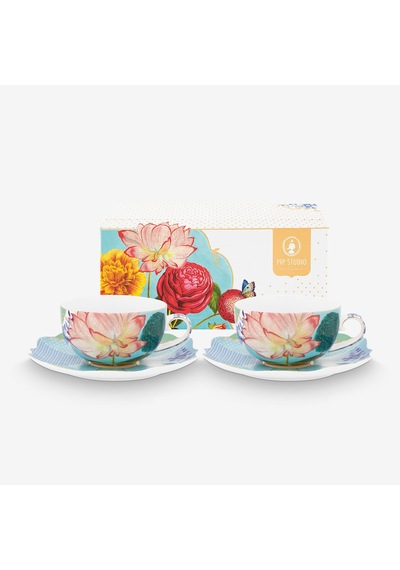 Mavi Porselen Çay Fincan Seti 225 Ml
