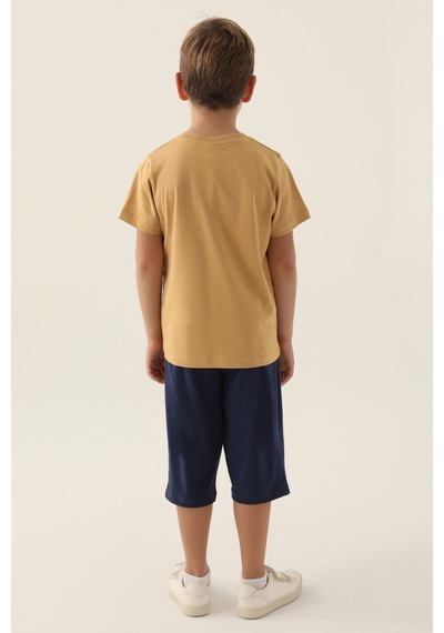 Rolypoly Super Dad Kahverengi Erkek Çocuk Kapri Takım 5274-42956 Kahverengi