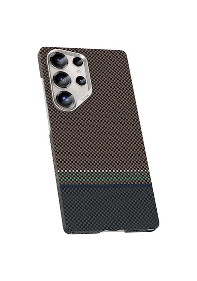 Galaxy S25 Ultra Kılıf Magsafe Uyumlu Karbon Fiber Benks Prestige Armorair Kevlar Kapak Gold