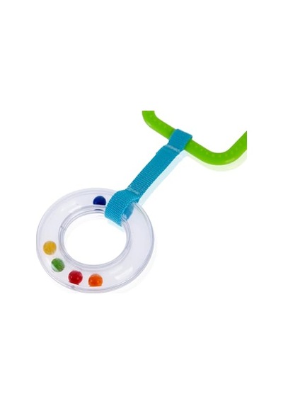 Babyjem Çıngıraklı Puset Halkası Kare Yeşil 8681049238771
