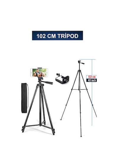 Outdoor Tripod 102 Cm Selfie Tripod Video Fotoğraf Çekim Tripod