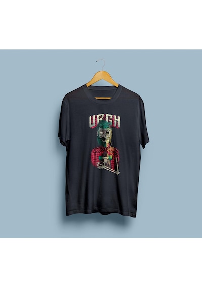 Overize Ölene Kadar Paten Urgh Tasarım Unisex T-shirt Siyah