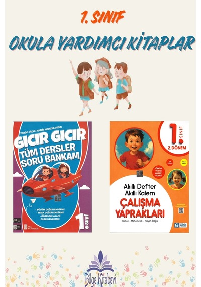 1. Sınıf Maarif Modeli Gıcır Tüm Dersler Soru Bankam + Akıllı Defter Çalışma Yaprakları 2.dönem