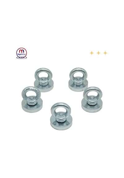 40mm Çok Güçlü Deniz Mıknatısı - Fishing Magnet - Neodyum Daimi Çelik Mıknatıs - Halkalı Pot Mıknatıs - Nik
