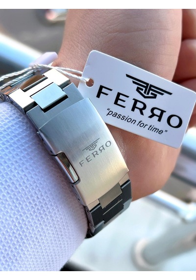 Ferro Çelik Kordon İç Fonksiyonları Aktif Takvimli 30 Mt Su Geçirmez Erkek Kol Saati F.efm11568-jx