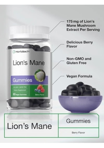 Lion's Mane 60 Vegna Gummies Berry Flavor