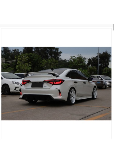 Civic Fe1 İçin Uyumlu Type-r Spoiler İnci Beyaz - Piano Black