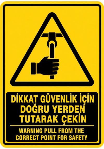 Dikkat Güvenlik İçin Doğru Yerden Tutarak Çekin 50x70cm Pvc Isg Levha