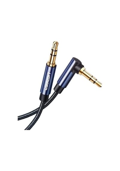 90 Derece L Tipi 3.5 Mm Aux Ses Kablosu Mavi 2 Metre