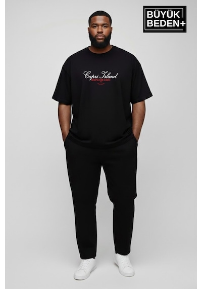 Superlife Erkek Büyük Beden Capri Island Baskılı 3xl-6xl Bisiklet Yaka Tshırt Spr26bts510-14 Siyah Superlife Erkek Büyük Beden Capri Island Baskılı 3xl-6xl Bisiklet Yaka Tshırt Spr26bts510-14 Siyah