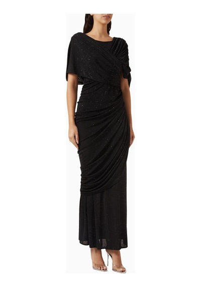 Ac By Aanchal Chanda Draped Maxi Kadın Elbise Siyah