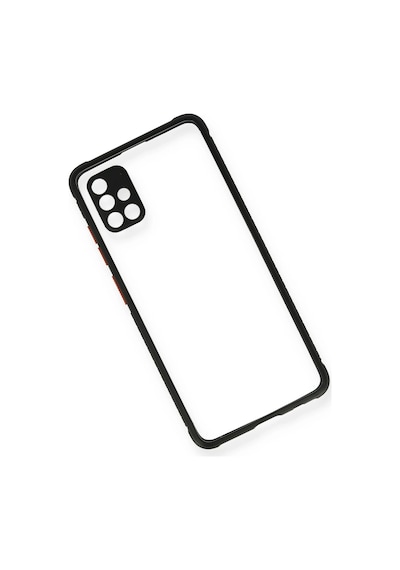 Gld-spt- Newface Samsung Uyumlu Galaxy A71 Kılıf Miami Şeffaf Silikon - Siyah