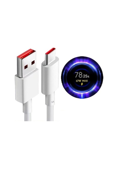 Xiaomi Mi Uyumlu Turbo Hızlı Şarj Kablosu 67w 6a Redmi Note 11 Pro 5g Note 12 T Pro Note 13 Pro 5g Tüm Modeller Ile Uyumlu