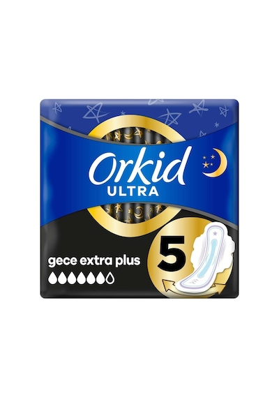 Orkid Ultra Extra Tekli Gece Extra Plus Tekli Paket 5 Ped 2 Adet