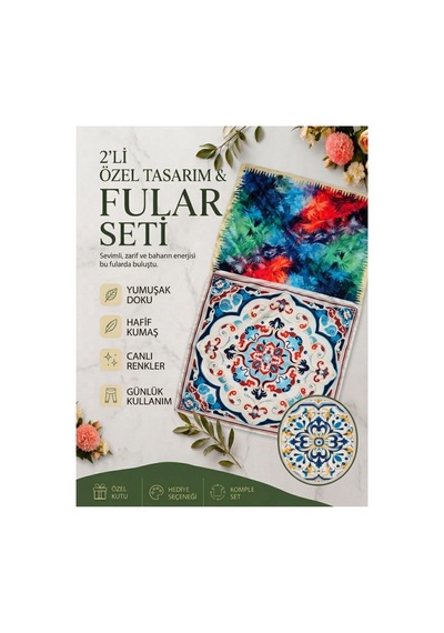 Genel Markalar Fular 2 Li Set Çok Renkli - 922407426 Çok Renkli