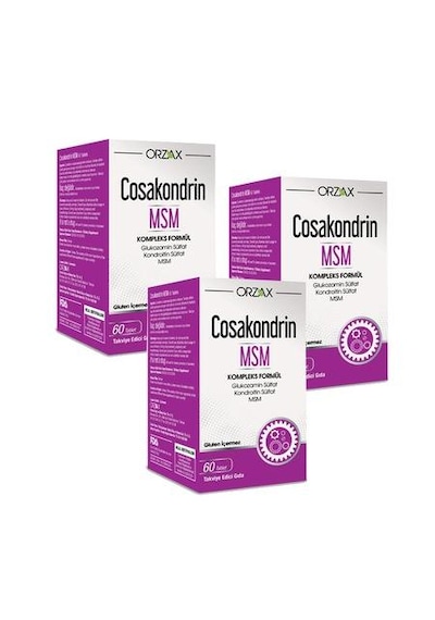 Orzax Cosakondrin Msm 60 Tablet 3 Adet