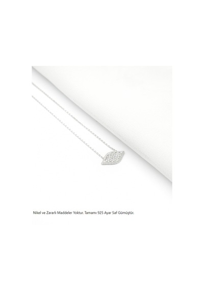 Brezza Lusso Jewelry Timeless Series Zirkon Taşlı Gümüş Sonsuz Görüş Kolyesi Gümüş
