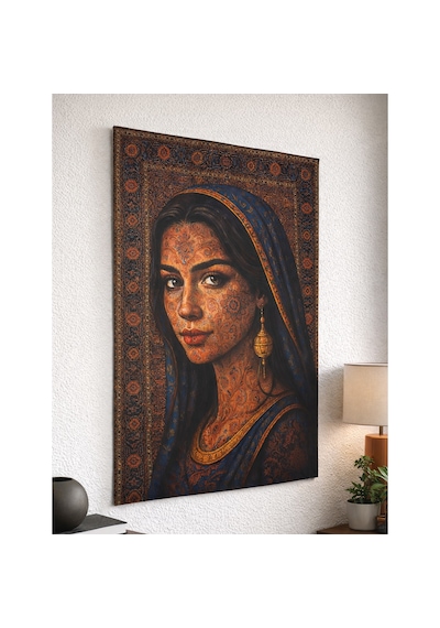 Weblonya Çizim Baskı Halı Kız Desenli Halı 120 Cm X 180 Cm 5900 Çok Renkli