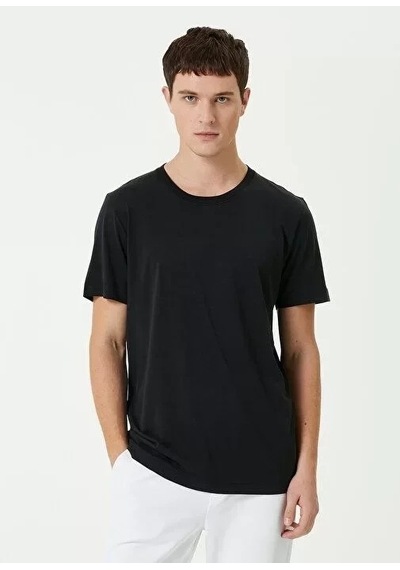 Zenna Tarz Unisex Basic Bisiklet Yaka Regular T-shirt - Siyah