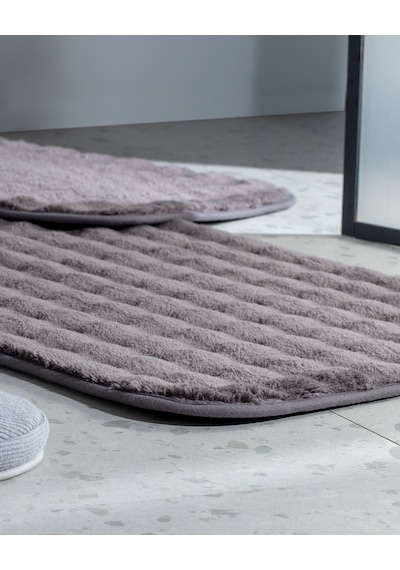 Madame Coco Reflet Bubble 2'li Banyo Paspası - Antrasit Gri