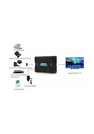Hdmi To Scart Av Çevirici Dönüştürücü Skart Convert Tüplü Tv Tele (510121232)