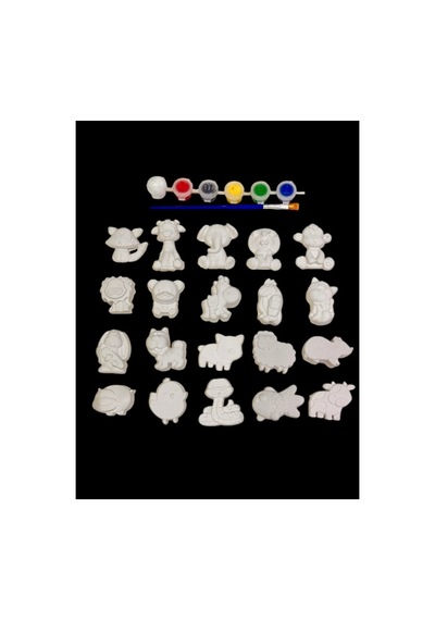 20 Adet Hayvanlar Alemi Taş Boyama Seti Objeler5 Cm Anne,çocuk,yetişkin Etkinlik,eğlence,workshop