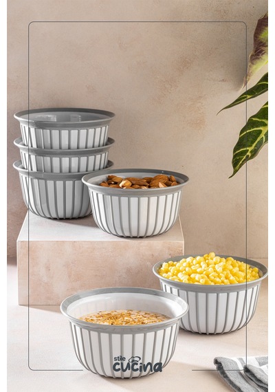 Linea 6lı Pratik Çerezlik Gri 500 Ml Gri