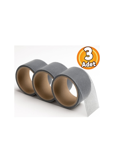 48 Mm X 2 Metre 3 Adet Yapışkanlı Sineklik Tülü Tamir Bandı Yaması Bantı Kopmuş Delik Fiber Tül Ya