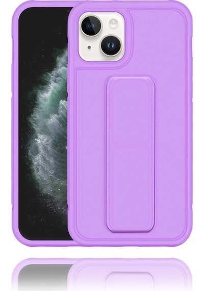 Apple Uyumlu iPhone 13 Mat Lila Yumuşak Silikon Standlı Tutacaklı Tutamaçlı Telefon Kılıfı Çok Renkli Apple Uyumlu iPhone 13 Mat Lila Yumuşak Silikon Standlı Tutacaklı Tutamaçlı Telefon Kılıfı Çok Renkli