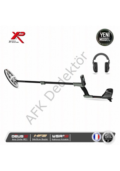 Xp Deus 2 Rc Metal Dedektörü 24x13 Cm Hf2 Başlık + Wsa2xl St Kablosuz Kulaklık Altın Arama