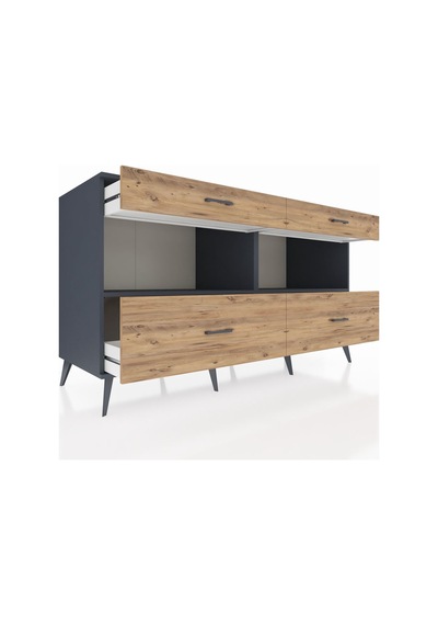 Kronos Konsol 2 Raflı 4 Çekmeceli 176x59x99 Antrasit-antrasit/ça Antrasit-antrasit/çam Kronos Konsol 2 Raflı 4 Çekmeceli 176x59x99 Antrasit-antrasit/ça Antrasit-antrasit/çam