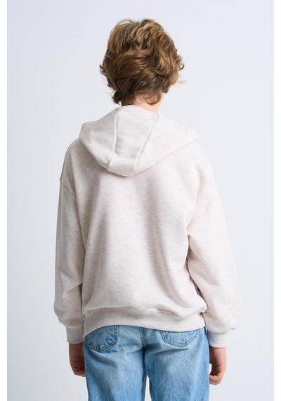 Alexandergardi Alexandergardı Kanguru Cepli Kapüşonlu Çocuk Sweatshirt Bej