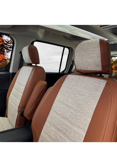 Opel Combo Uyumlu Araca Özel Oto Koltuk Kılıfı 158559 Taba-bej