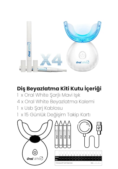 Oral White Professional Series 7100 Şarjlı Diş Beyazlatma Kiti