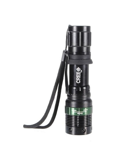 Wealthglow Guangdong Spirit Cree Q5 Led 1000lm 7w Zumlanabilir 18650 Aaa El Feneri Siyah