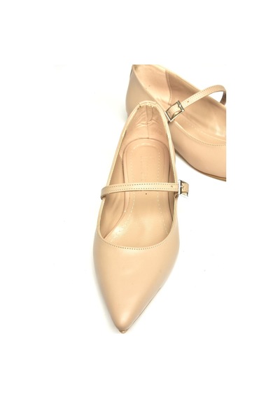 Fox Shoes U725512209 Ten Sivri Burunlu Kadın Babet Ten-suni Deri Ten Rengi