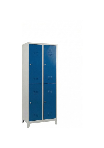4 Gözlü Ekonomik Soyunma Dolabı Mavi 67x37x198