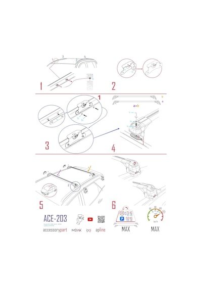 Accessorypart Honda Cr-v 2012-2016 Arası İle Uyumlu Ace-2 Ara Atkı Tavan Barı Siyah