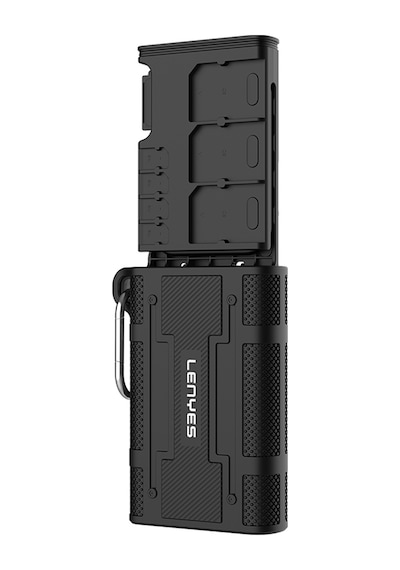 Lenyes Lcr02 Type-c Kablolu Su Geçirmez Çoklu Kart Depolama Ve Okuyucu Kutusu 10 Gbps Siyah