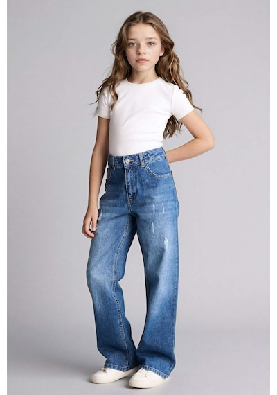 Defacto Straıght Wıde Jean Pantolon Kız Çocuk G9536a826spnm29 Yeşil-nm29