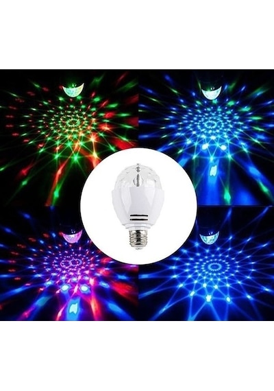 Cata Ct-4061 3W Renkli Disko Ampulü Hareketli 360 Derece Dönen