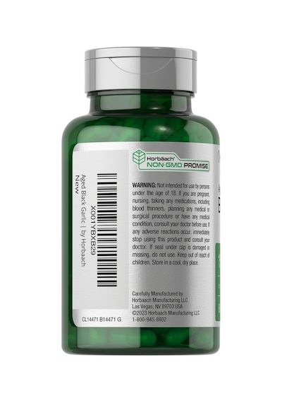 Aged Black Garlic 1500 Mg 60 Capsules