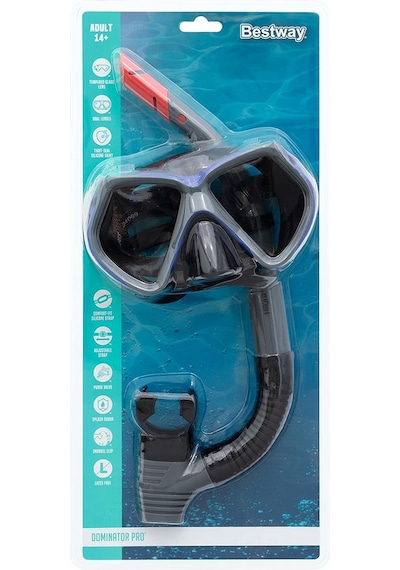 Bestway Dominator Pro Yetişkin 14+ Şnorkel Maskesi Çok Renkli