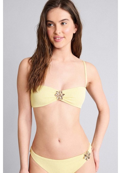 Defacto Regular Fıt Krinkıl Kumaş Bikini Üstü G9296ax26smyl118 Sarı-yl118