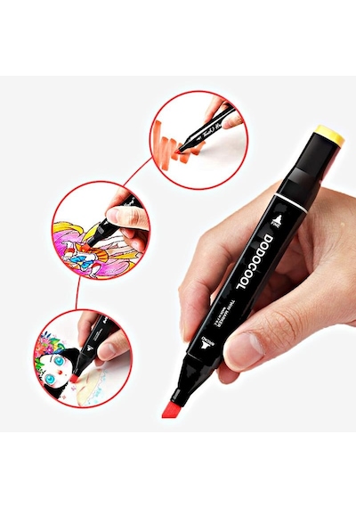 Dodocool 60 Li Çift Uçlu Touch Marker Art Tasarım Kalem Seti İthal Ürün