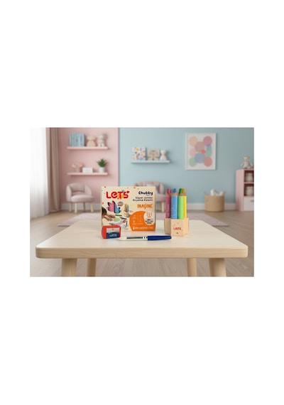 Let S Chubby Süper Jumbo Pastel Boyama Kalemi Seti 3 Ü 1 Arada 6 Renk Çok Renkli