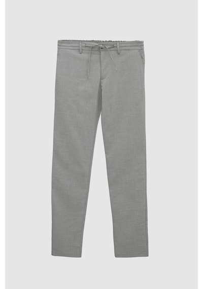 D's Damat Ds Damat Slim Fit Gri Beli Lastikli Bağcıklı Fermuarlı Likralı Rahat Jogger Pantolon 2HC03ORTJGR01 Gri