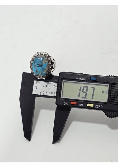 Firuze Turkuaz Taşlı 925 Ayar Gümüş Yüzük 12 Gram